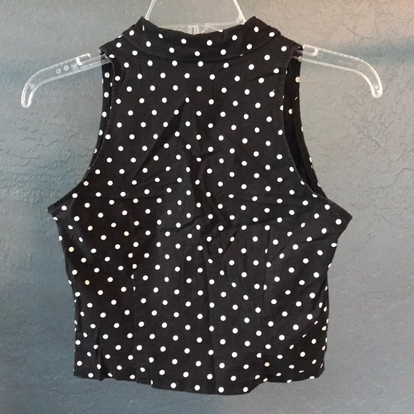 VINTAGE 50’s / Rockabilly Polkadot Top Med - Picture 3 of 4